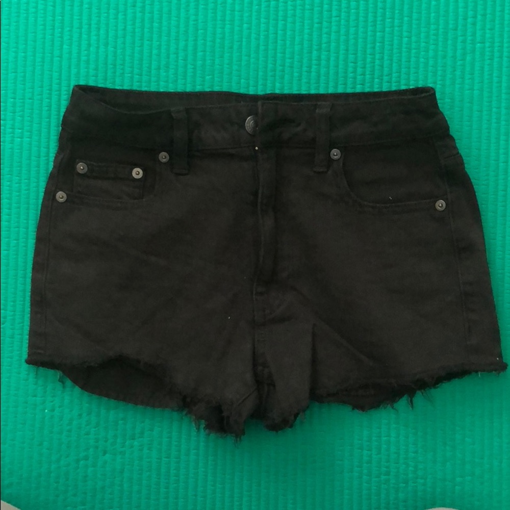 Aritzia black jean shorts.